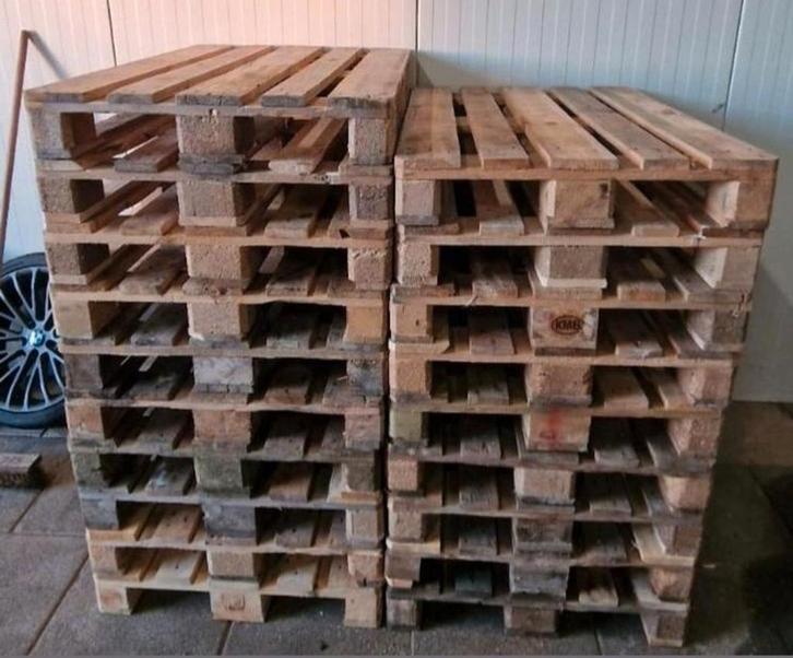 25 stuks goede europallets, Doe-het-zelf en Verbouw, Hout en Planken, Gebruikt, Pallet, Vuren, Minder dan 200 cm, 50 mm of meer