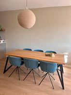 6 Zuiver OMG Stoelen Blauw/Petrol, Huis en Inrichting, Stoelen, Ophalen, Stof, Blauw, Zo goed als nieuw
