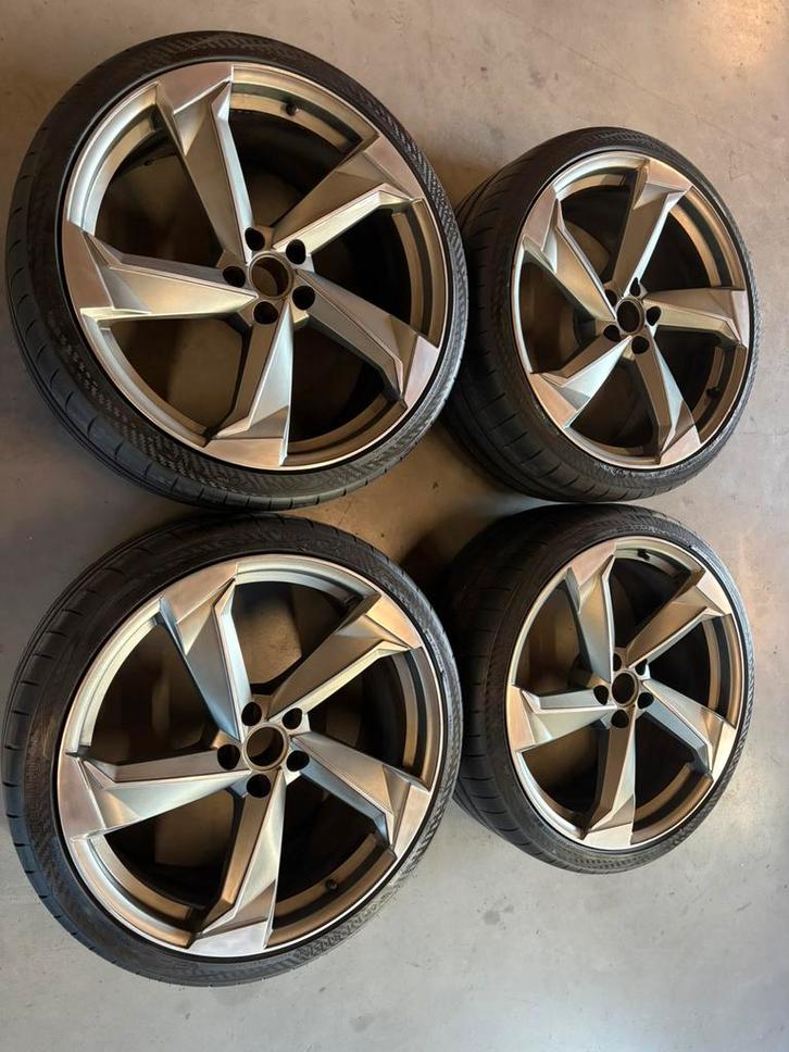 21 inch Audi Rotor velgen, steek 5x112, Vredestein. A6, Q5, Auto-onderdelen, Banden en Velgen, Velg(en), Zomerbanden, 21 inch