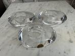 3 kristallen kandelaars Cristallo al Piombo, Ophalen, Gebruikt, Rond, Glas
