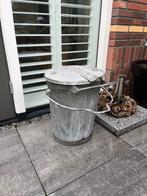 Zinken vuilnisemmer vuilnisbak Amsterdam, Ophalen, Zo goed als nieuw, Minder dan 50 cm