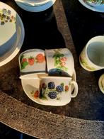 Servies met fruitmotief, Huis en Inrichting, Gebruikt, Ophalen of Verzenden, Overige stijlen, Aardewerk