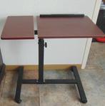 Laptoptafel Verstelbaar / Bedtafel/ Bijzettafel op Wieltjes, Computers en Software, Laptoptafels, Ophalen, Zo goed als nieuw, In diepte verstelbaar