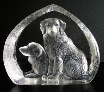 Presse papier Mats Jonasson 3696 Golden Retrievers beschikbaar voor biedingen