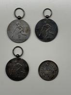 PENNING medaille 4x tennis 1914 sportclub A.B.I.M. antiek, Ophalen of Verzenden, Overige materialen, Nederland