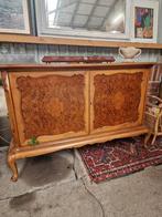 Antiek notenhout chippendale dressoir audiomeubel, Ophalen, Gebruikt