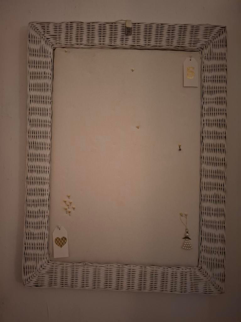 Leuk prikbord met rieten frame, Huis en Inrichting, Ophalen, Zo goed als nieuw, Prikbord