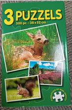 Puzzels Natuur 3x 500 stukjes (1 doos) 170319u, 500 t/m 1500 stukjes, Legpuzzel, Zo goed als nieuw, Ophalen