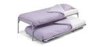 Avek Twin Logeerbed met onderschuifbed, Huis en Inrichting, Gebruikt, Eenpersoons, 80 cm, Metaal