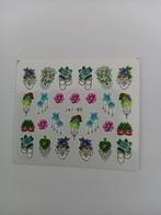 Velletje nagel water decals stickers jel-80 bloemen roze, Verzenden, Nieuw, Handen en Nagels, Toebehoren
