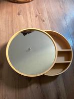 Bamboe spiegelkastje, Ophalen, Minder dan 50 cm, Rond, Zo goed als nieuw