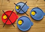 Tupperware deksels voor Crystal wave Blauw en Groen met Geel, Huis en Inrichting, Keuken | Tupperware, Ophalen of Verzenden, Zo goed als nieuw