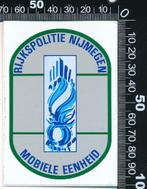 Sticker: Politie - Rijkspolitie Nijmegen - Mobiele Eenheid, Ophalen of Verzenden, Zo goed als nieuw, Bedrijf of Vereniging
