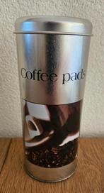 Coffee pads blik, mooi & schoon! Voor uw koffie! Zie foto's!, Ophalen of Verzenden, Nieuw, Koffie, Overige merken