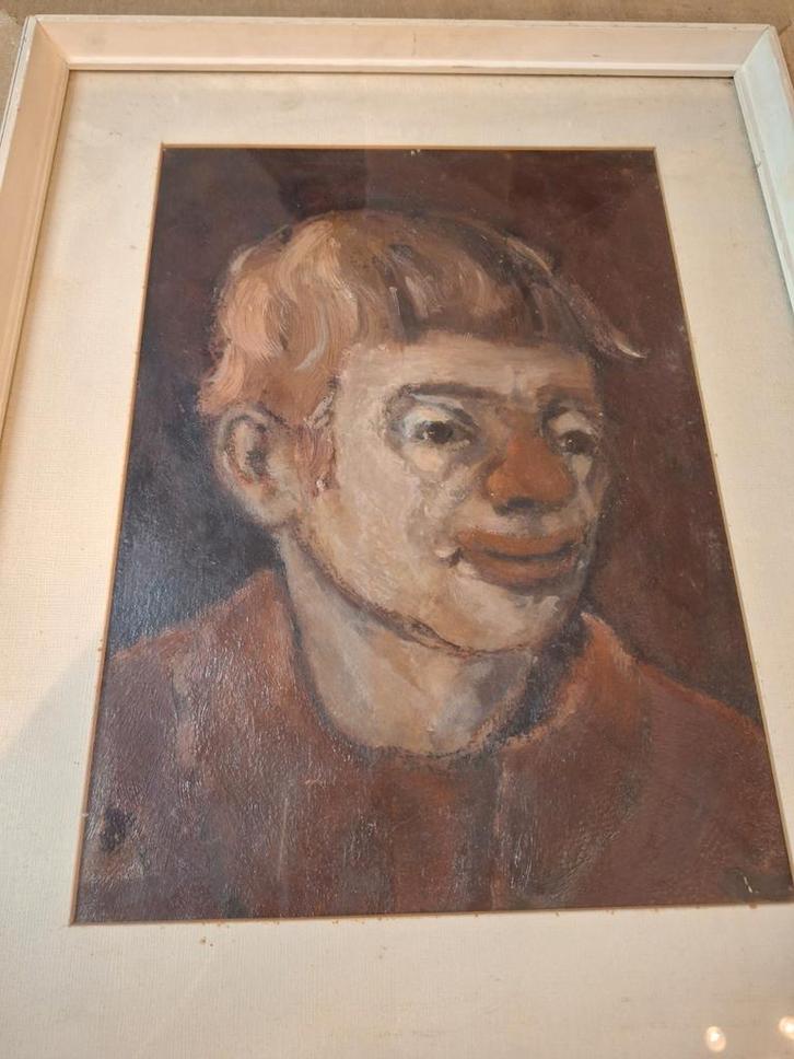 Schilderij Clown Joep Vogtschmidt, Antiek en Kunst, Kunst | Schilderijen | Klassiek, Ophalen of Verzenden