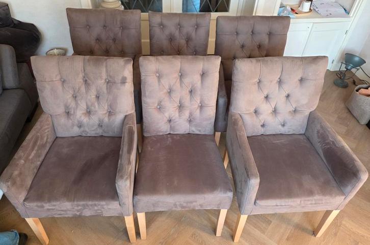 Landelijke eetkamerstoel 6 stuks, Huis en Inrichting, Stoelen, Gebruikt, Vijf, Zes of meer stoelen, Ophalen