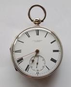 J.W. Benson London antiek Brits zilveren zakhorloge ca. 1875, Overige merken, Zakhorloge, Verzenden, Voor 1900