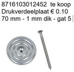 dakleer / isolatie drukplaatjes zonder schroef    €0.10 / st, Minder dan 4 cm, Overige materialen, Verzenden, Nieuw