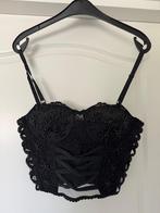 Bralette, zwart-geborduurd-kralen, maat L, Maat 38/40 (M), Zwart, Annapart Clothing, Ophalen of Verzenden