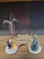 Kerstdorp brug met verlichting kersthuisjes, Diversen, Kerst, Ophalen of Verzenden, Zo goed als nieuw