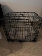 Nieuwe bench honden hok 2 deurs zwart, Ophalen of Verzenden, Nieuw, Minder dan 75 cm, Minder dan 65 cm