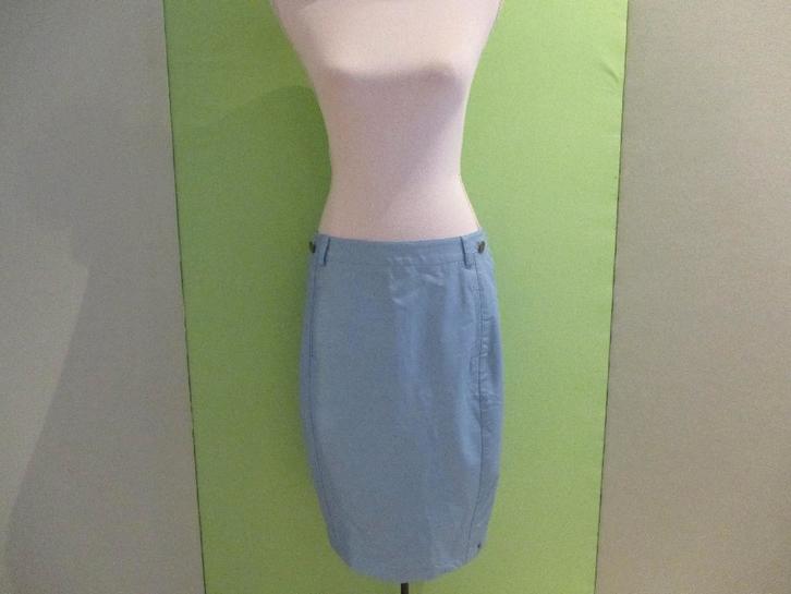 Emma imitatie leren rok maat 38, model Gerlinda, Kleding | Dames, Rokken, Zo goed als nieuw, Maat 38/40 (M), Blauw, Onder de knie