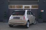 Fiat 500 C 1.2 Lounge LEDER AIRCO LM VELGEN CAPPUCCINO, Auto's, Gebruikt, 4 cilinders, 4 stoelen, Leder en Stof