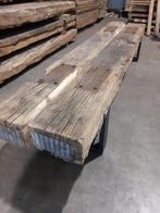 Tv dressoir  salontafel  oud eiken blanke Spoorbielzen, Ophalen of Verzenden, Gebruikt, Hout, Biels