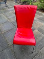Gratis 6 eetkamerstoelen, Huis en Inrichting, Stoelen, Ophalen, Gebruikt, Rood