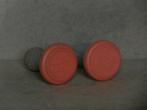 2 Home Made rubber stempel/stamp school leren houten handvat, Ophalen of Verzenden, Zo goed als nieuw, Houten stempel