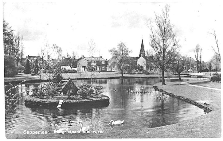 964685	Sappemeer	Groningen	1971 Margrietpark	Gelopen met pos, Verzamelen, Ansichtkaarten | Nederland, Gelopen, Groningen, 1960 tot 1980