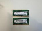 8GB (2 x 4GB) DDR4 SODIMM geheugen laptop, DDR4, 8 GB, Ophalen of Verzenden, Zo goed als nieuw