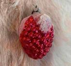 Kerstbal mooie echte antieke twee frambozen kerstbal, Ophalen of Verzenden