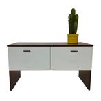 Vintage Compact Kastje Klepkast Rosewood Fineer, Ophalen, Gebruikt, 25 tot 50 cm, 50 tot 100 cm