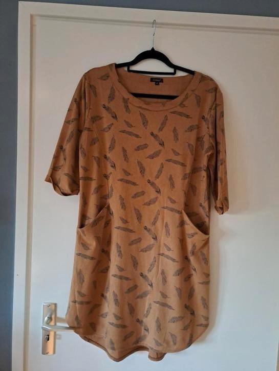 Jurk - G-Maxx - M, Kleding | Dames, Jurken, Zo goed als nieuw, Maat 38/40 (M), Bruin, Knielengte, Verzenden