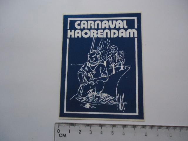 sticker oud Carnaval Haorendam Haarsteeg Heusden nb brabant, Verzamelen, Stickers, Zo goed als nieuw, Bedrijf of Vereniging, Verzenden