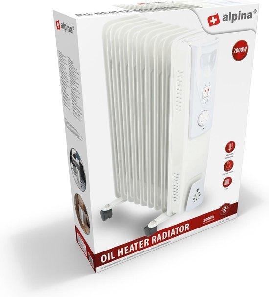 alpina Olieradiator 2000W, Doe-het-zelf en Verbouw, Verwarming en Radiatoren, Nieuw, Radiator, 800 watt of meer, 30 tot 80 cm