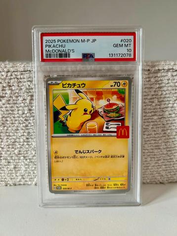 [PSA10] Pikachu McDonald’s promo 020/M-P beschikbaar voor biedingen