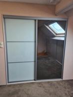 Schuifdeuren met spiegel en melkglas, Ophalen, Minder dan 25 cm, 50 tot 100 cm, 200 cm of meer