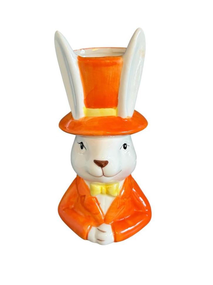 Paashaas Vaas - Oranje Decoratie, Antiek en Kunst, Antiek | Glas en Kristal, Ophalen of Verzenden