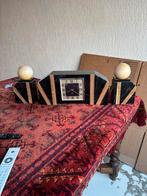Art Deco Marmeren Klok met Bijpassende Kandelaars, Antiek en Kunst, Ophalen of Verzenden