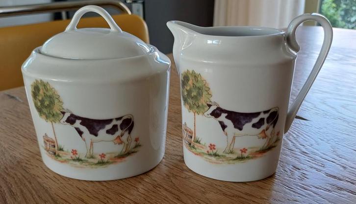 Melk/suiker stelletje, afbeelding koe, Huis en Inrichting, Keuken | Servies, Zo goed als nieuw, Overige typen, Overige stijlen