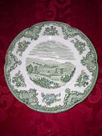 Ontbijt bord: Johnson Bros: Old Britain Castles (groen rare), Ophalen of Verzenden