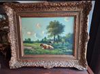 Olieverf Schilderij van Anton Muller in een Baroklijst, Antiek en Kunst, Ophalen of Verzenden