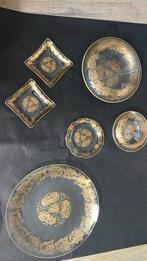 vintage glazen schalen met deksel in Hollywood Regency stijl, Antiek en Kunst, Ophalen of Verzenden