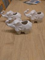 Vintage Bloempotjes Olifant - Set van 3, Tuin en Terras, Bloempotten, Overige materialen, Gebruikt, Ophalen of Verzenden, Overige vormen