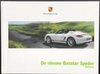Porsche De nieuwe Boxster Spyder 987/II NL 06/09 NIEUW, Porsche, Nieuw, Ophalen of Verzenden, Porsche