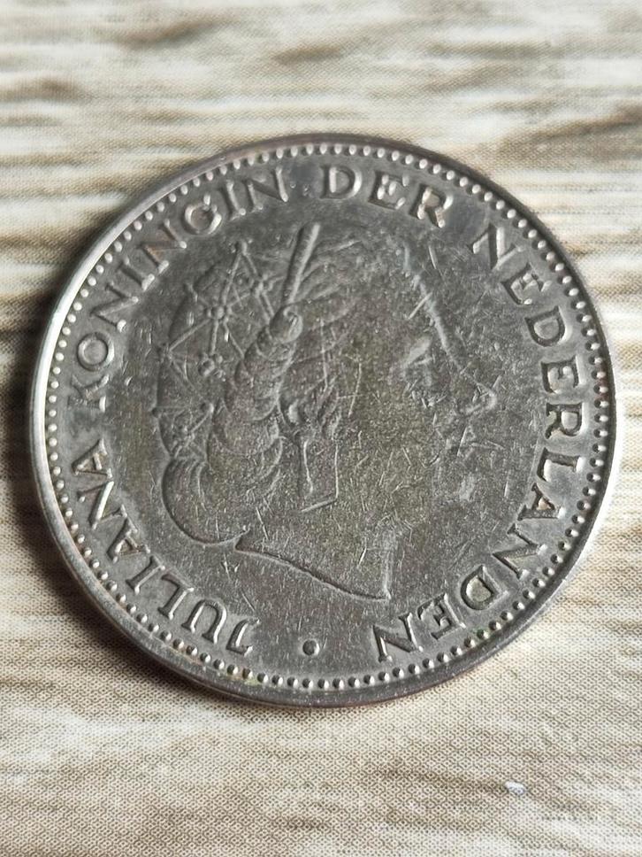 Tweemaal Rijksdaalders Juliana 1969, Postzegels en Munten, Munten | Nederland, 2½ gulden, Koningin Juliana, Ophalen