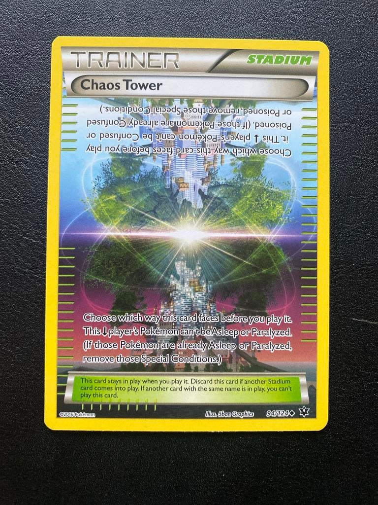 Chaos Tower 94/124 Pokémon XY Fates Collide Packfresh Mint, Ophalen of Verzenden, Zo goed als nieuw, Losse kaart