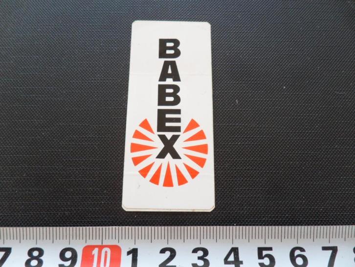 sticker logo BABEX, Verzamelen, Stickers, Zo goed als nieuw, Ophalen
